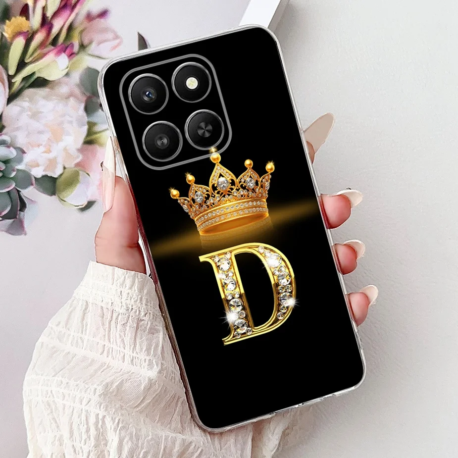 Enhanced Soft Silicone Phone Case with Crown Letters Design