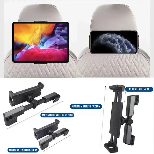 Auto Kopfstütze Tablet-Halterung Clips 4,7 Grad drehbare Tablet-Ständer Auto  Rücksitz Kissen Telefon Unterstützung für iPad 3, 5-12 Zoll - AliExpress