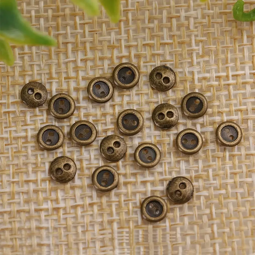 Metal Miniature Doll Clothes Buckles Buttons for DIY Dollhouse Accessories