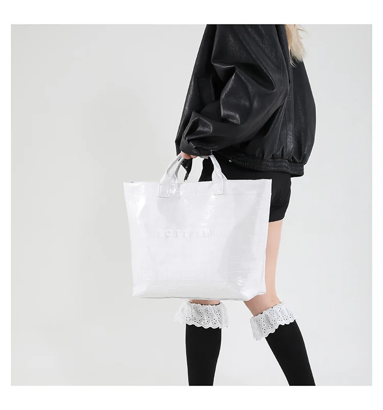 Luxury Crocodile Pattern Women’s Shoulder Tote Bag