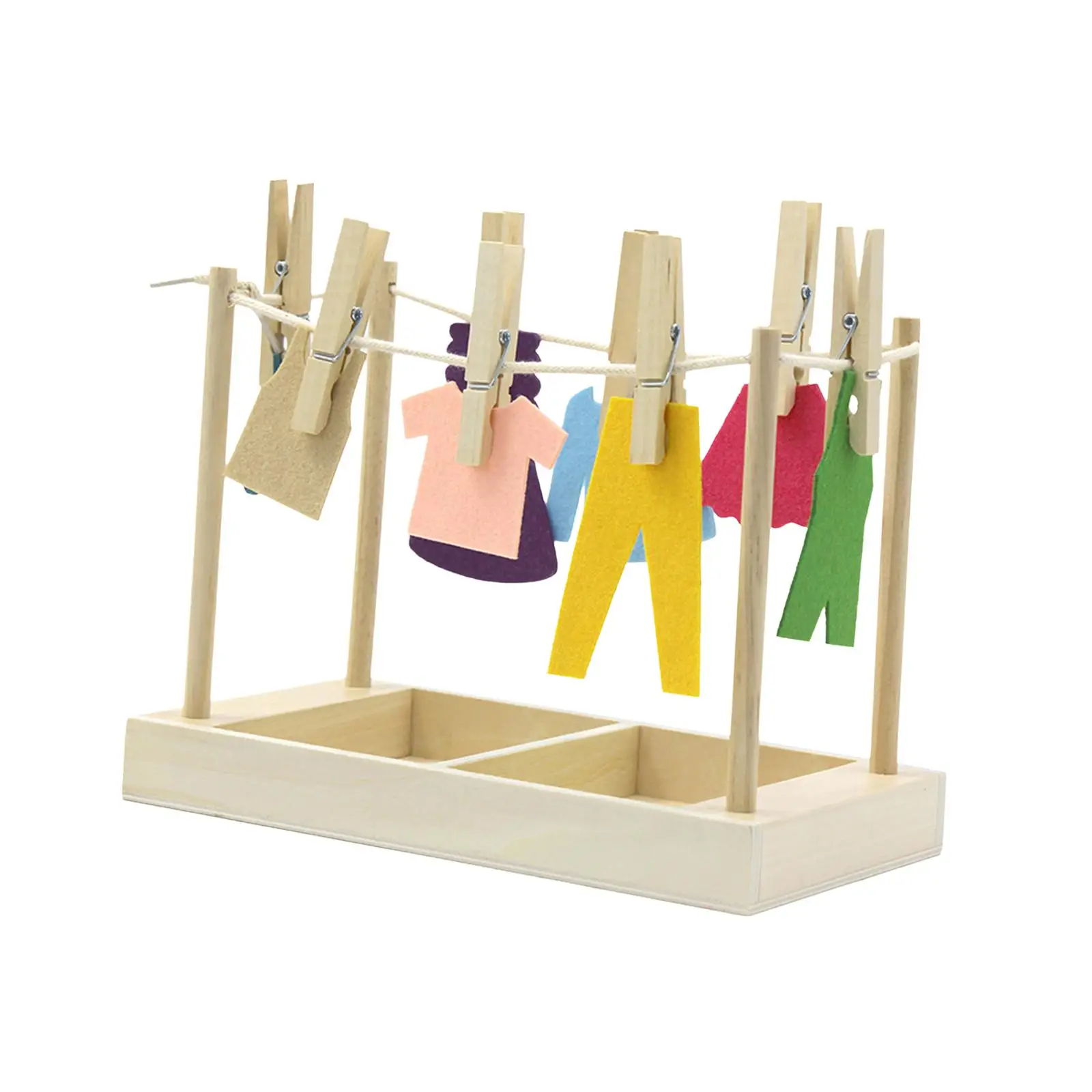 

Hanging Clothes Exercise Montessori Toy for Table Game Birthday Gift