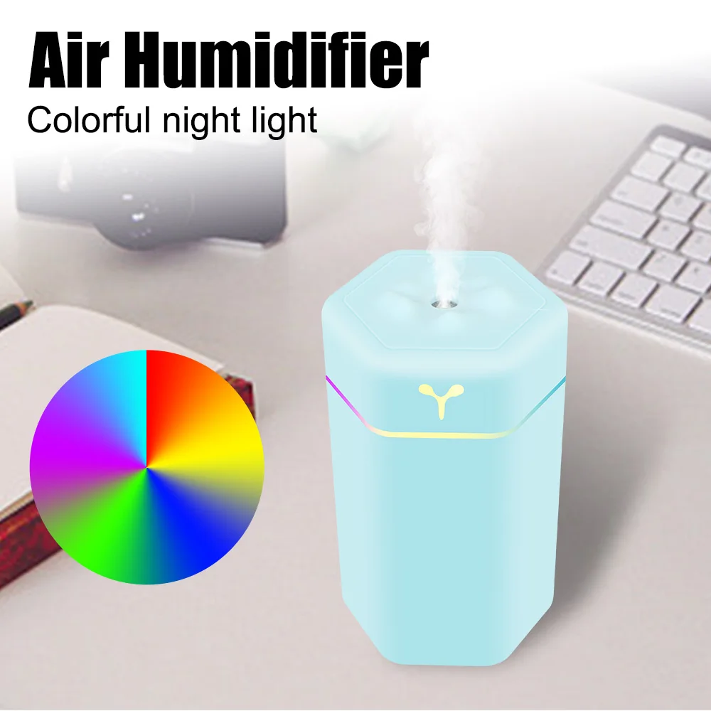 Electric Air Humidifier Portable Cool Mist Sprayer USB Aroma Diffuser Purifier For Home Car with Colorful Night Light