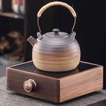 750W/1000W Electric Ceramic Stove Walnut Wood Home Tea Making Machine Coffee Hot Plates Multi-function Boiling Water Heater 220V 1