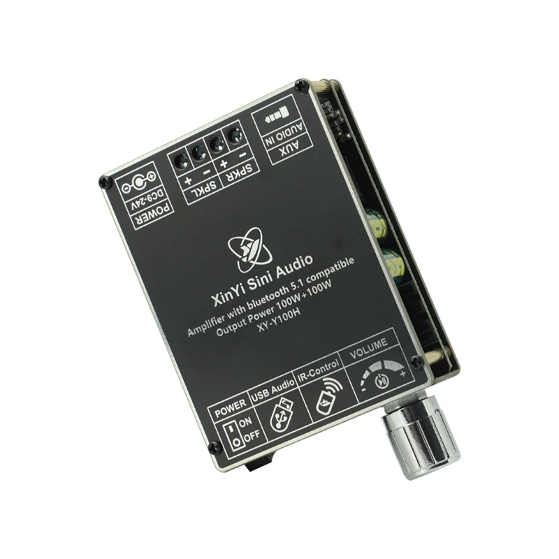 

Цифровой усилитель XINYI Sini Audio класса Hi-Fi 100Wx2, плата модуля стерео Bluetooth TPA3116 с дистанционным управлением, модуль Y100H