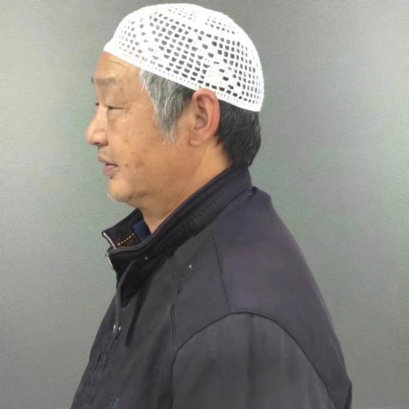 Muslim Caps For Men Freeshipping Skull Hat Prayer Knitted Mesh Kufi Kippah Islamic Saudi Arabia Jewish Summer
