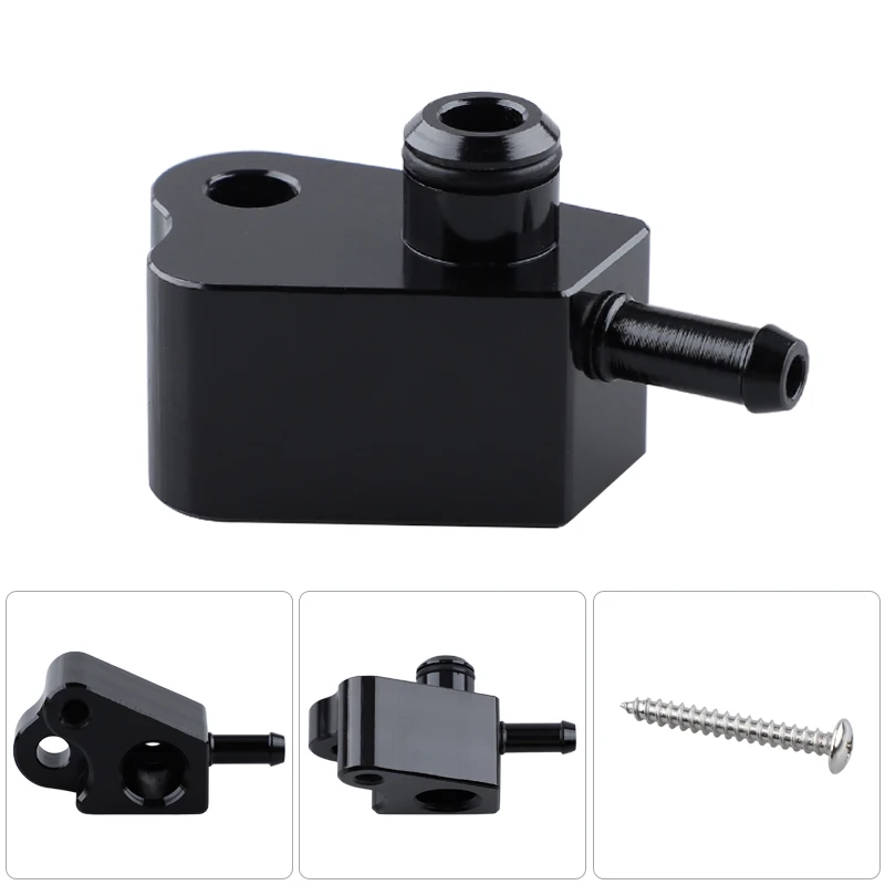 For Ford Mustang 2.3T Turbo Gauge Sensor Vacuum Adapter Car Retrofit Pressure Adapter Black