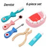 Children Pretend Play Doctor Dentist Simulation Injection Stethoscope Tool Set Wooden Early Education Birthday Gift for Kids 2