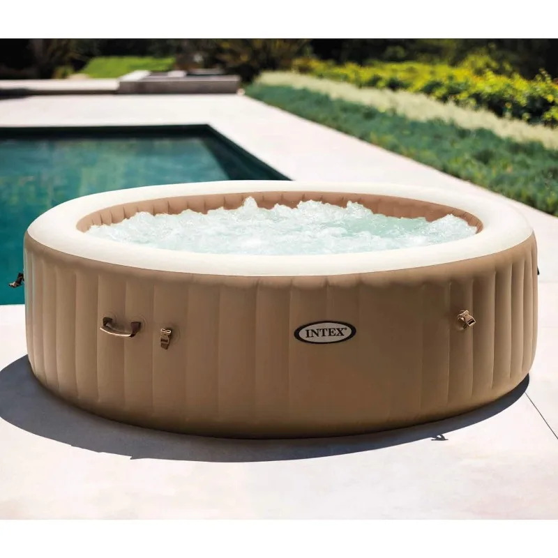 

28427E PureSpa Bubble Massage, Inflatable Spa Set, Tan, 6-Person