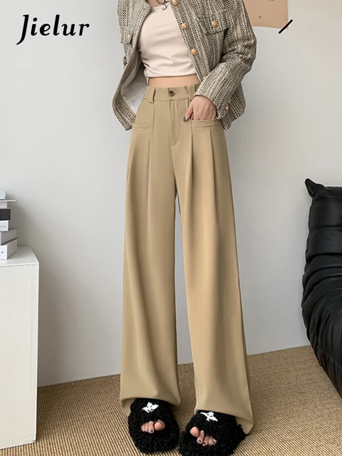 High waisted beige pants  Spring outfits casual, High waist