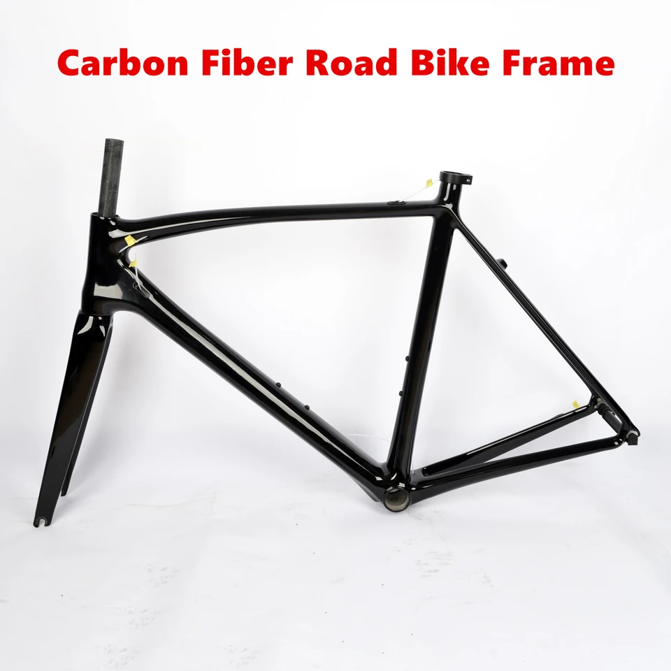 Cadre De Vélo Route En Fibre De Carbone Avec Fourche - Taille Multiple - BSA, Disque - Neuf