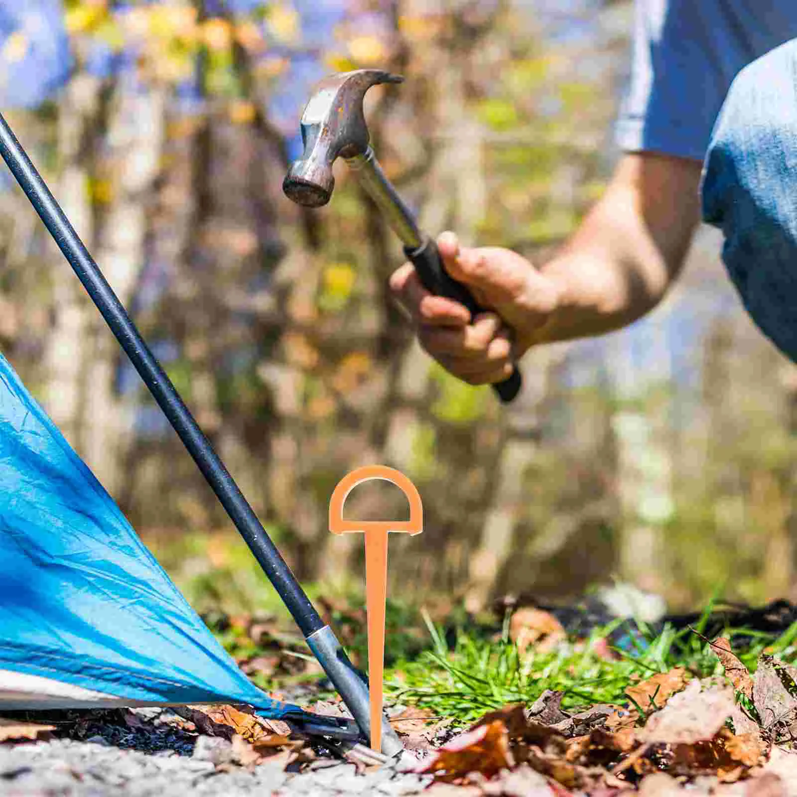 4PcsPicnicMatTentPlasticGroundPegsTarpsYardStakesfor