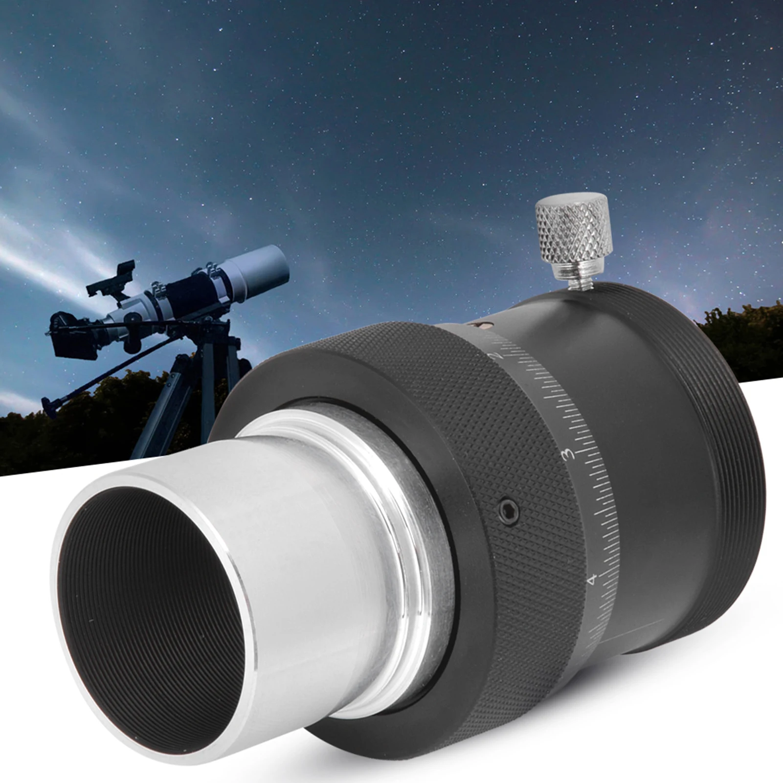 1.25 Inch Focuser YZ-18839 Aluminium Alloy 10mm Focusing Stroke 1.25 Inch Helical Fine Tuning 0.05mm High Precision Focuser camera focuser