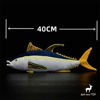 Yellow Fin Tuna High Fidelity Anime Cute Plushie Allison Tuna Fish Plush Toys Lifelike Animals Simulation Stuffed Doll Kawai Toy 2