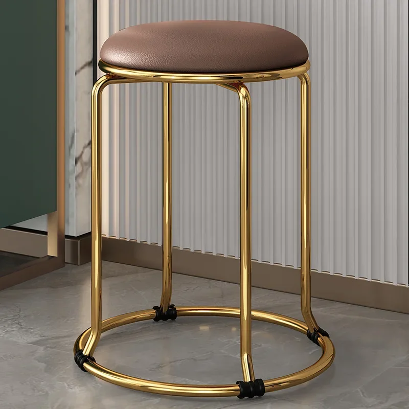 Velvet Bar Chair Kitchen Lounge Salon Table Modern Luxury Round Stool Chair Bathroom Outdoor Style Cadeira Home Furniture YH dining chair