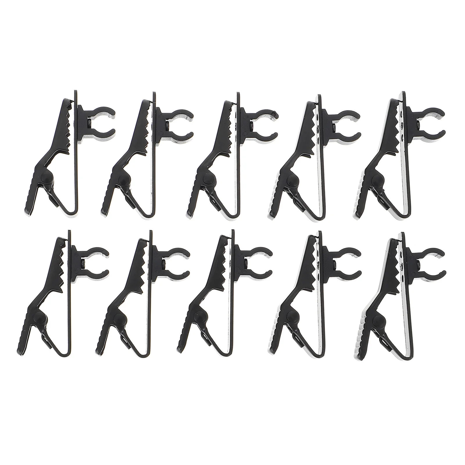 

Metal Lapel Microphone Mic Clips: 10Pcs Lavalier Tie Clips Microphone Holder Microphone Accessories