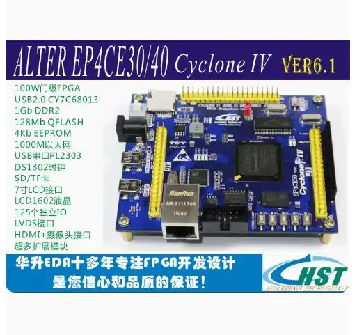 

EP4CE30 EP4CE40 FPGA Development Board Gigabit Network USB 2.0 DDR2 HDMI