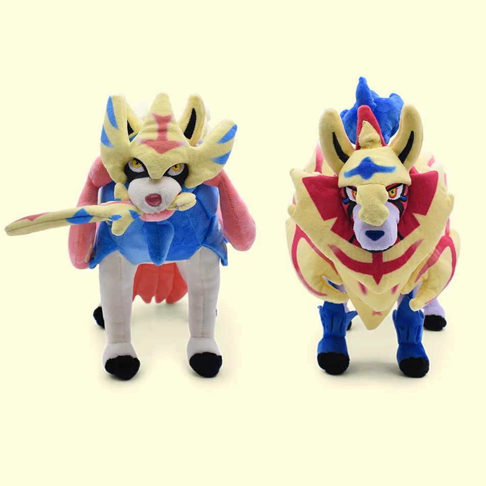 Pokemon Plush Zamazenta Zacian Cute Animal Stuffed Toy Dolls Christmas Gift Soft Stuffed Pocket Monster Toys
