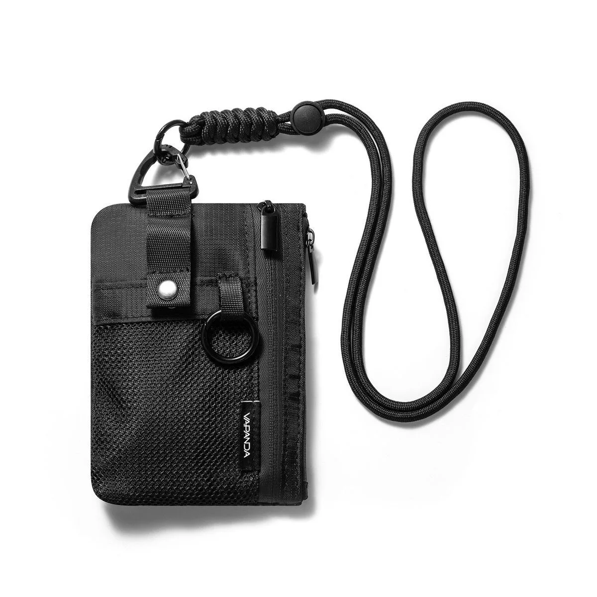 RFID Blocking Tactical Wallet with Lanyard – Durable EDC Pouch for Outdoor and Camping Essentials