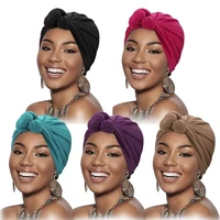 Knotted Headwraps for Women African Turban Pre-Knotted Beanie Headwraps Hair Covers 1