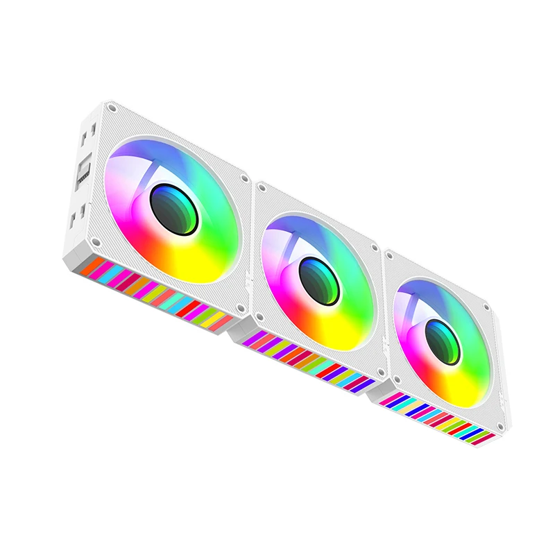 Modular Splicing Chassis Fan s1 Argb Sincronizado Pickup Light Bar Computador Desktop 120 mm - Imagem 6