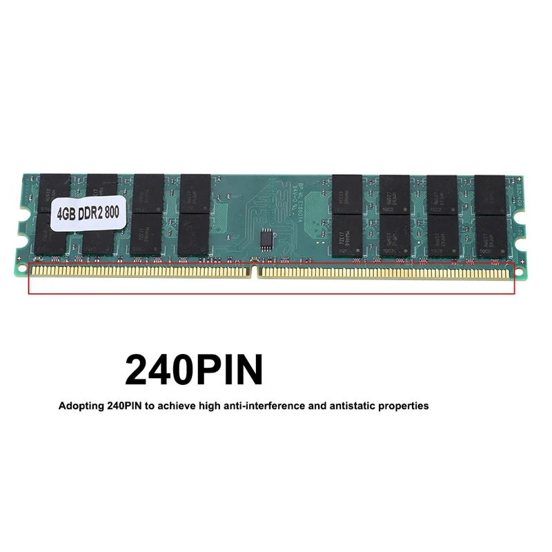 4Gb 4G Ddr2 800Mhz Pc2-6400 Computer Memory Ram Pc Dimm 240-Pin Compatible Amd Platform For Amd Dedicated Desktop Memory