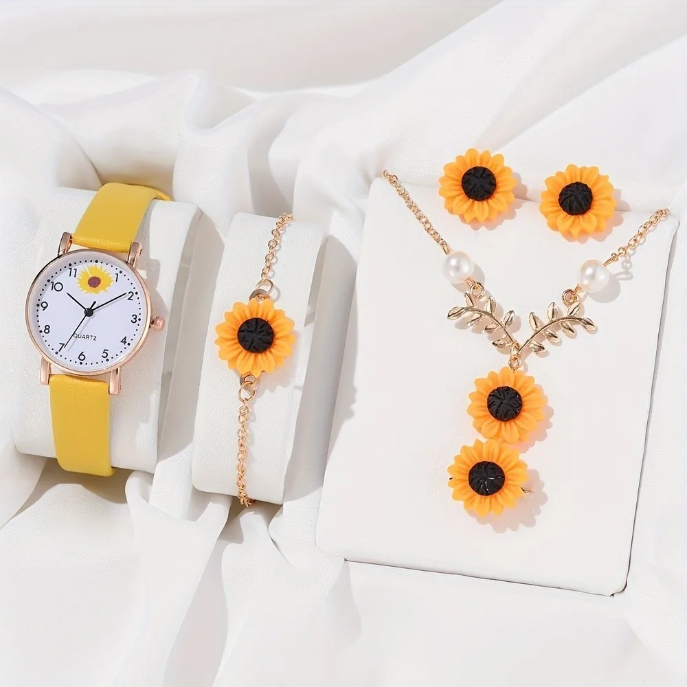 Keglect [Watch+Bracelet] Children's  Quartz Chrysanthemum Cute   2