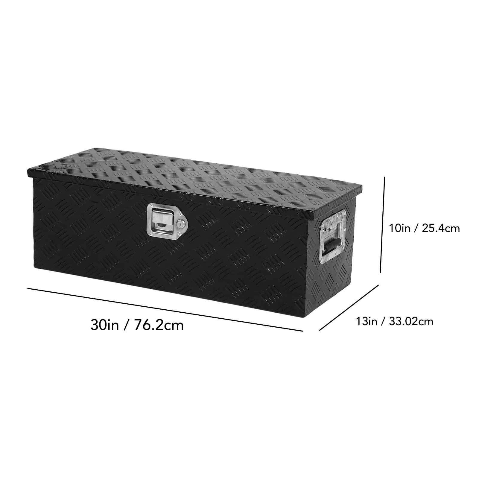 야외용 트레일러 픽업 트럭 적재함 공구함 64L 방수 분체 도장 휴대용 헤비듀티 트레일러 보관 공구함