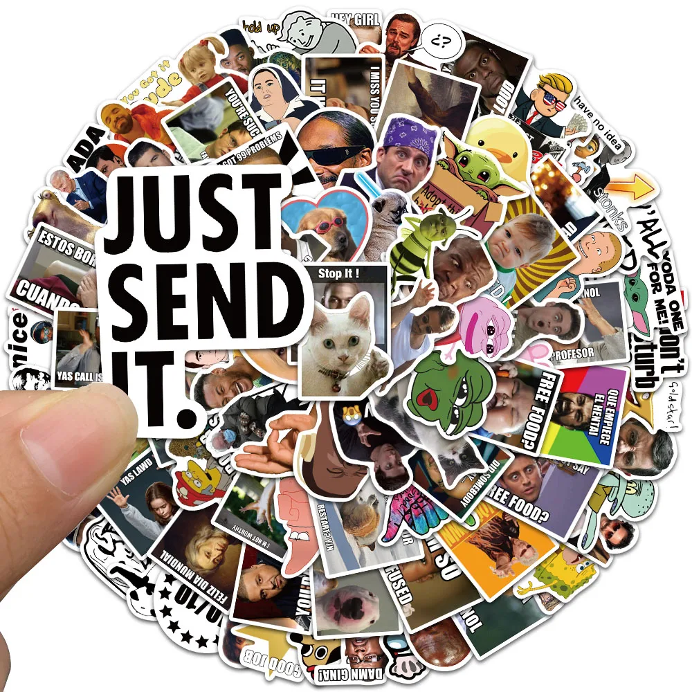 50/100pcs 노트북 기타 스케이트 보드 물병 자전거 자동차 데칼 방수 낙서에 대 한 재미 있은 Meme 스티커