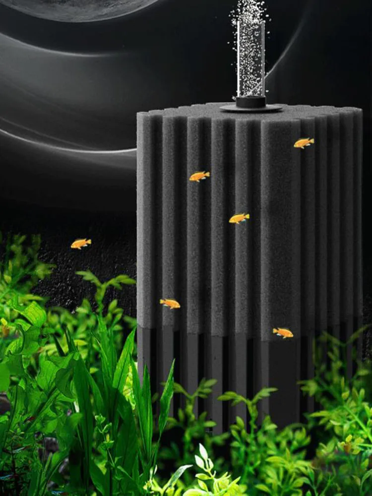 Neuer großer Bio-Schwamm filter für Aquarium Aquarium Garnelen teich Luftpumpe biochemische Filtration geräuschloser Schaum Aquarium Zubehör – Detail 19