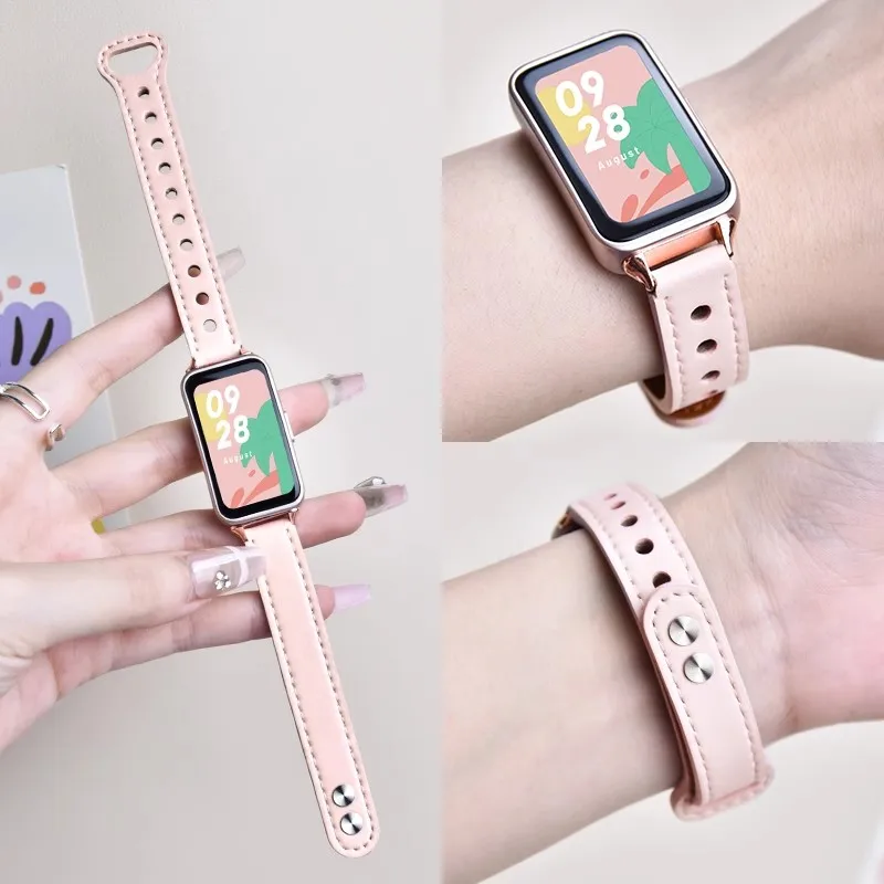 Fashion Leather Strap for Smart Watches - Elegant Watch Band Loop for Women & Men Bracelet