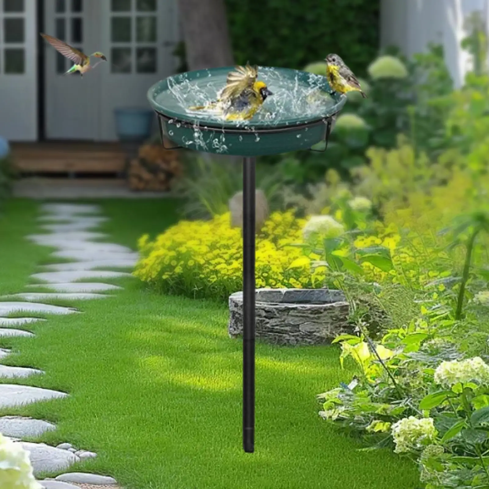 Bird Bathtub & Feeder Heavy Duty Bird Bath Feeder Bowl for Lawn Garden Bird Bathtub & Feeder Heavy Duty Bird Bath Feeder Bowl for Lawn Garden