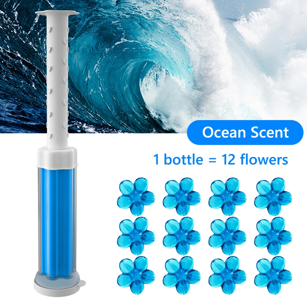 Flower Aromatic Toilet Cleaner Gel Deodorant Remove Odors Leave No Traces 12 Flowers Home Cleaning Tools