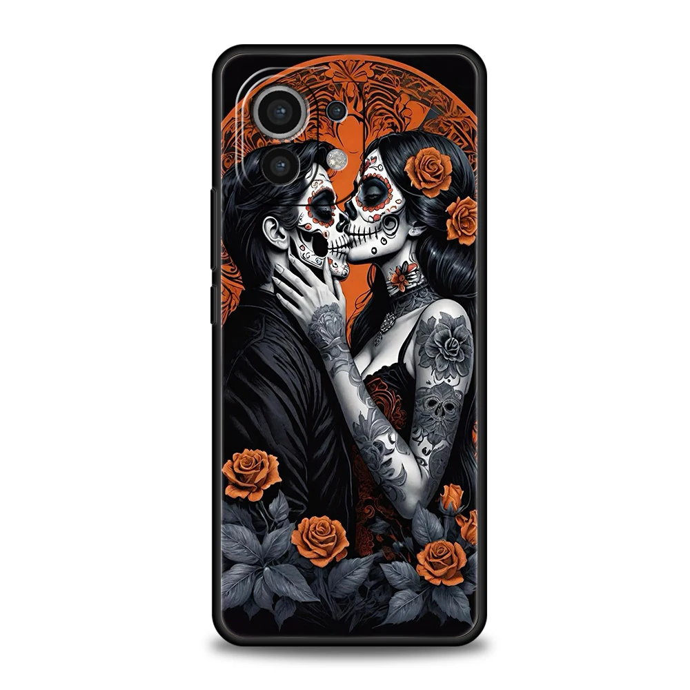Love Skeleton Skull Shockproof Silicone Phone Case Cover