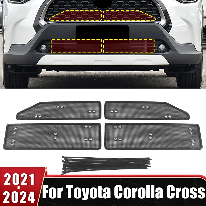 

Stainless Steel Car Middle Insect Screening Mesh For Toyota Corolla Cross XG10 2021 2022 2023 2024 Hybrid Front Grill Insert Net