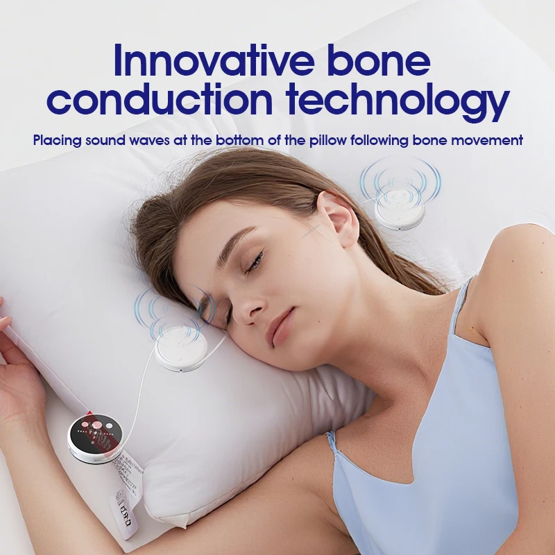 Under-Pillow Bone Conduction Sleeping Speaker Bluetooth HiFi Surround Soundbox Built-In 35 White Noise Sleep Sounds Music Player