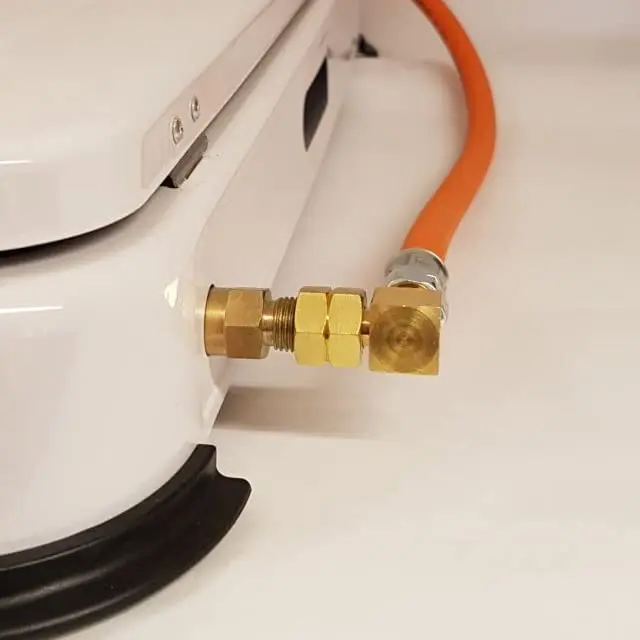 Szilárd Sárgaréz Gázcsatlakozás 90 Fokos Szög Könyök 1/4 A Bal Oldali Szálban Lpg Tűzhely -Tömlő Adapter Csatlakozó Gáztűzhöz/Palackhoz - Image 3