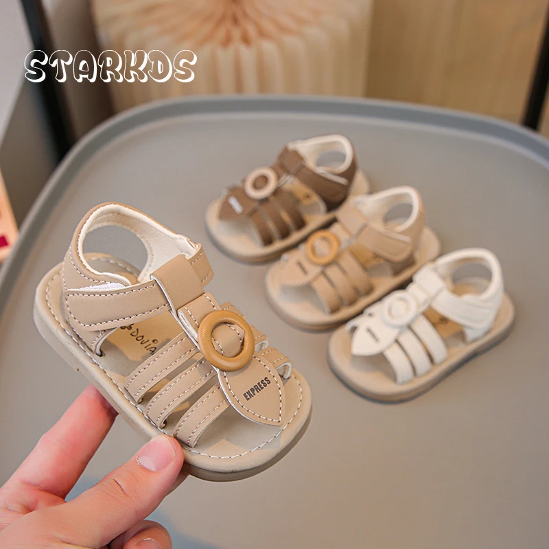 Toddler Kids Summer Retro Sandals Baby Boys Girls Soft Strappy Sandalias Infant Casual Open Toe Flat Shoes woman sandals summer open toe roman flats shoes buckle strap cross strappy gladiator beach sandals large size sandalias mujer