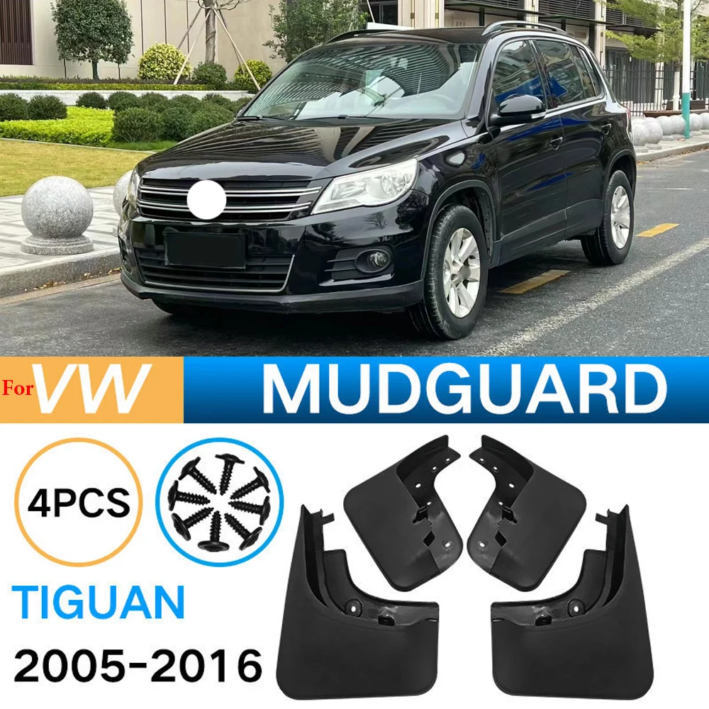 4 Pezzi Paraspruzzi Per Volkswagen Vw Tiguan 2005-2016 Parafanghi Paraspruzzi Parafango Paraspruzzi Accessori Auto