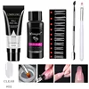 LIMEGIRL 15ml Nail Extension Gel Set Quick Extend Mold Nail Kit Gel Set For Manicure Tools Vernis Semi Permanent Set 5