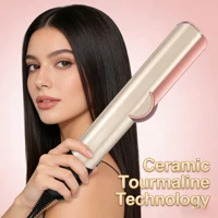 Outil professionnel 2-en-1 à ions négatifs : Sèche-cheveux et lisseur pour un coiffage longue durée sur cheveux humides ou secs (type européen) 1