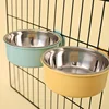 Hanging Dog Bowl Removable Stainless Steel Dog Food Bowl Water Bowl 2 In 1 Liftable Pet Cage Feeder Basin Pet Supplies 2