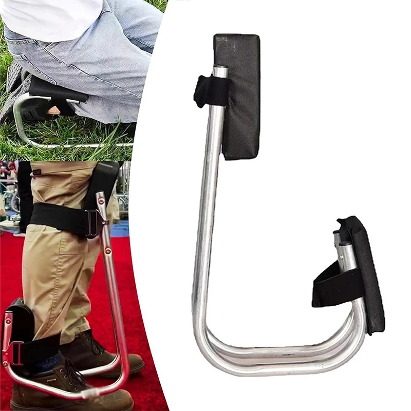 

Home Garden Kneeling Pad Portable Kneeling Stool Metal Mobile Gardening Seat Kneeling Pad Thickened Foam Kneeling Pad Knee Pads