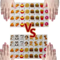 24mm Tiktok Seaside Escape Mahjong Tile Game 65 Tiles Plastic Mahjong Style 1/2 Players Funny Parent Child Party Game Toy Gift 1