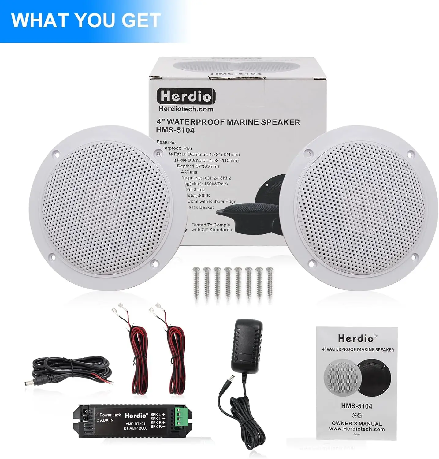 Herdio-teto Bluetooth Speaker Kit Resistente à Água Marinha Alto-falantes para Casa de Banho Casa Exterior Barco com Montagem Nivelada 160w 4
