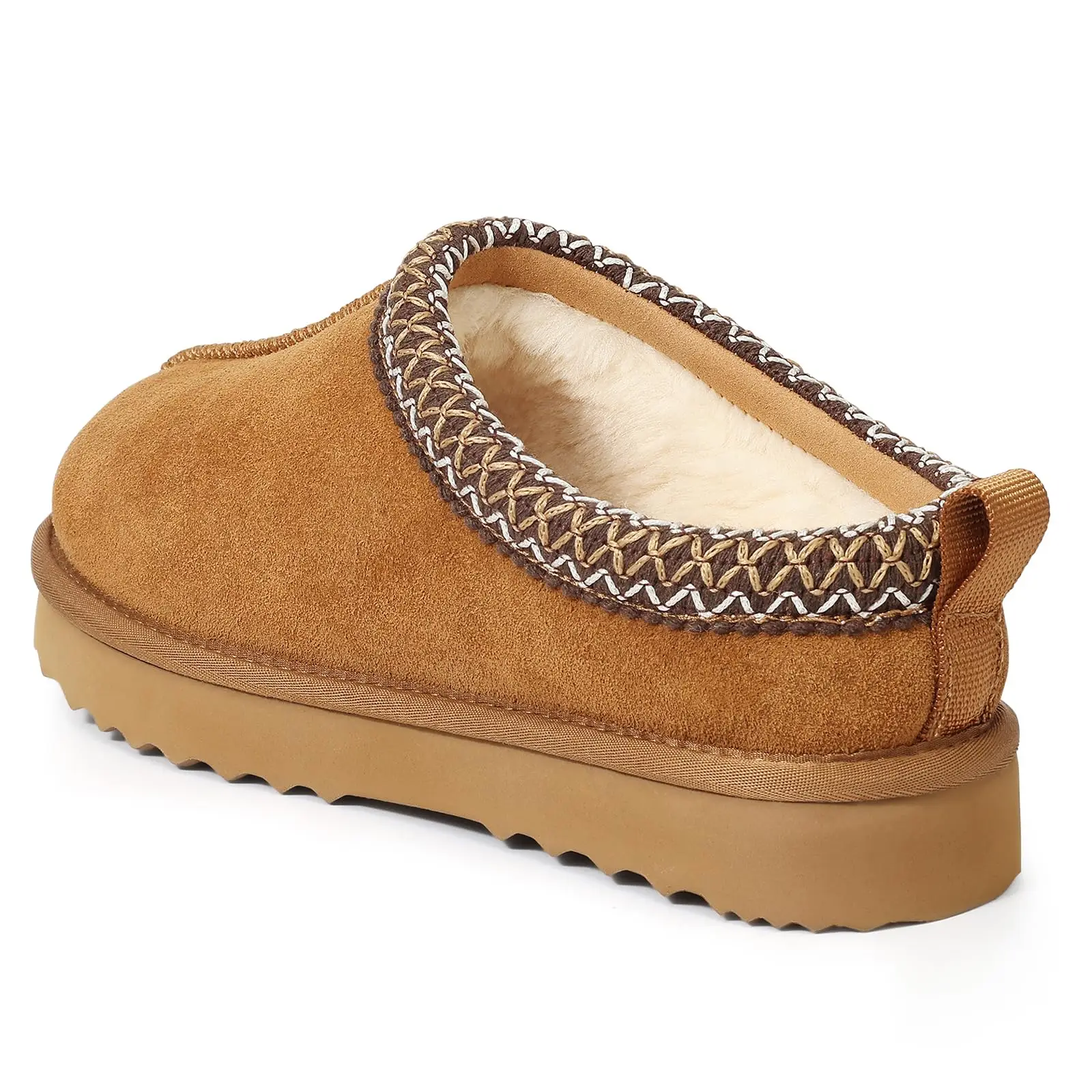 KIDMI New Genuine Women's Fuzzy Slippers Suede Fluffy Winter Slippers Soft Warm Nonslip Plush Shoes Home Cotton Slippers Men 5