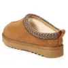 KIDMI New Genuine Women's Fuzzy Slippers Suede Fluffy Winter Slippers Soft Warm Nonslip Plush Shoes Home Cotton Slippers Men 5