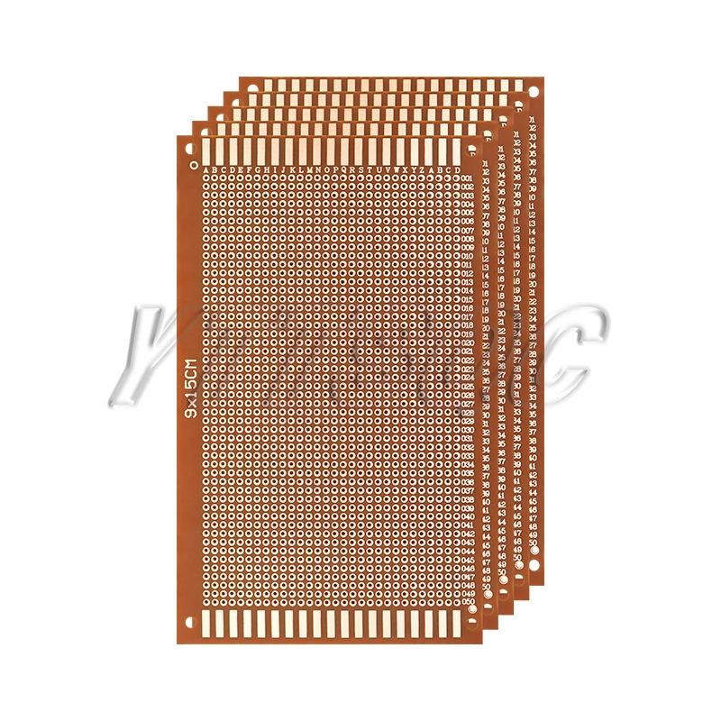5pcs 9x15cm 범용 PCB 보드 Arduino 용 노란색 단면 PCB 인쇄 회로 기판