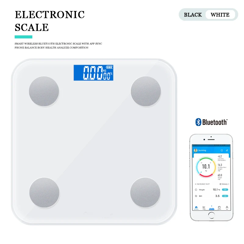 Bluetooth Digital Scale Smart Bathroom Weighing Scale Body Fat