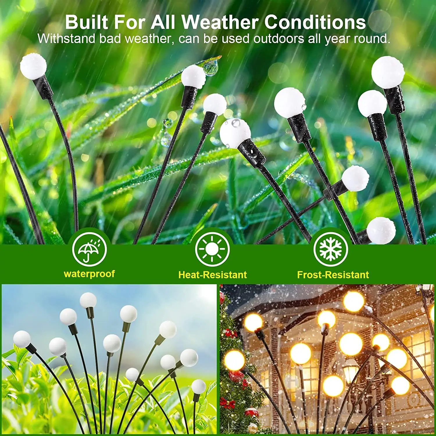 6PACK Solar LED Light Outdoor Waterproof Garden Landscape Lights Firefly Garden Lights Lawn Decor Solar Light solar lights solar led lights garden lighting