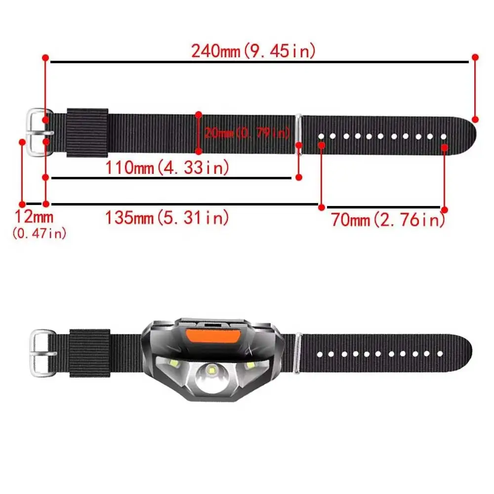Night Cycling Running Fishing Portable Lamp LED Flashlight wristlight Strap wristlamp Torch Lantern With wrist band Use AA Light